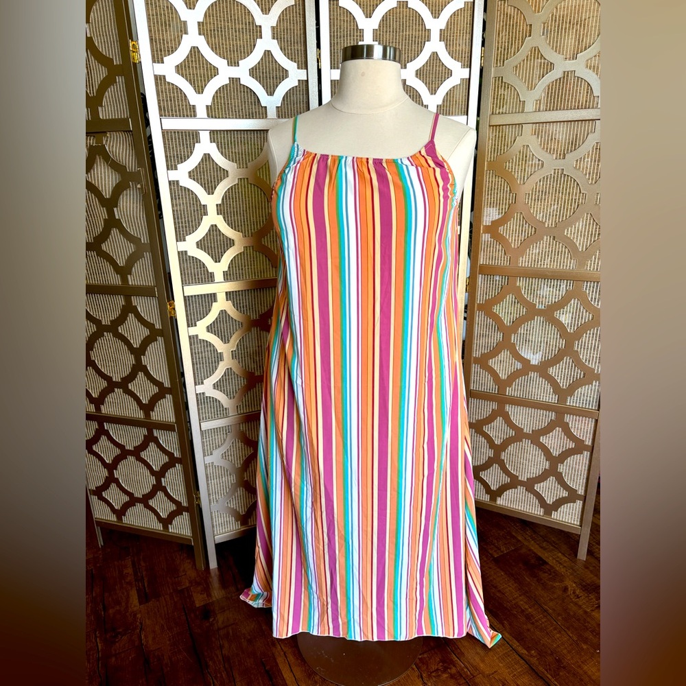 NWOT | Summer stripes Maxi Dress | 2X